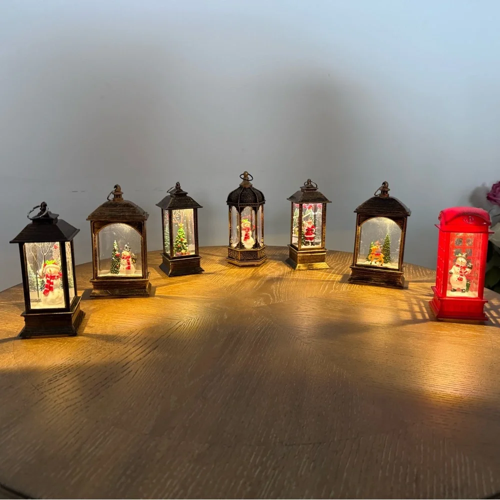 Christmas LED Snowman Lantern | Mini Holiday Decor Night Light